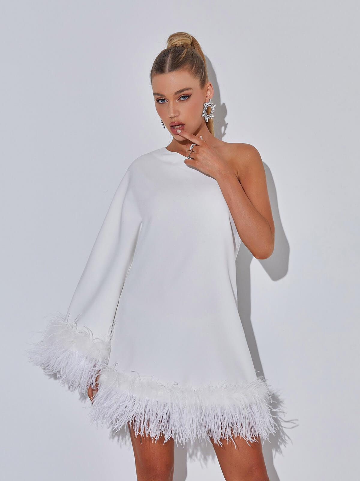 CeridwenOneShoulderFeatherMiniDressInWhite_2-2.jpg